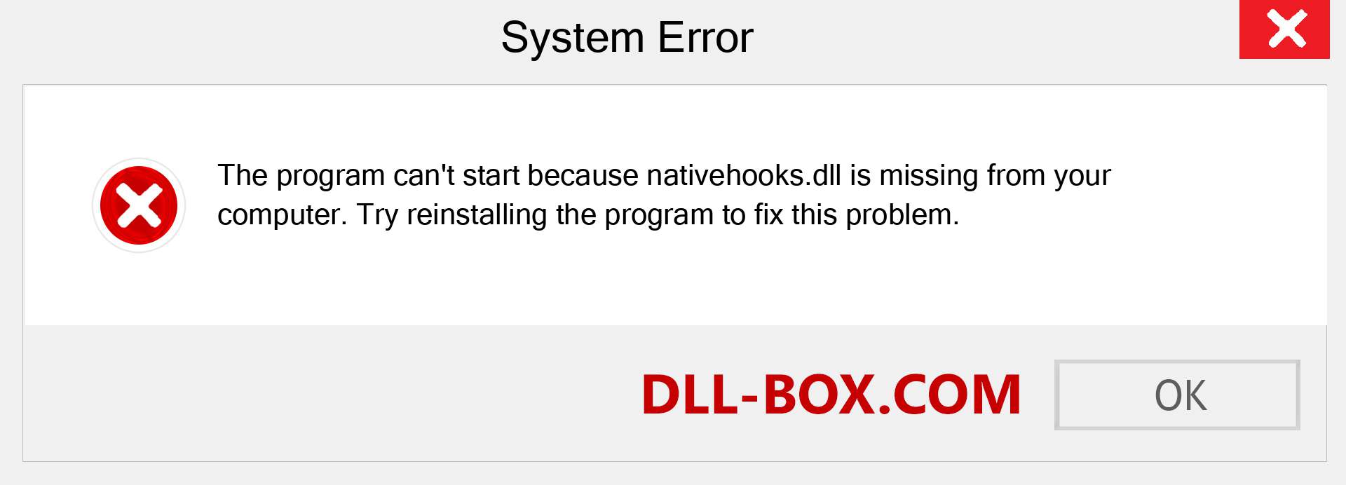  nativehooks.dll file is missing?. Download for Windows 7, 8, 10 - Fix  nativehooks dll Missing Error on Windows, photos, images